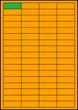 48×16,6мм ОРАНЖЕВАЯ Самоклеящаяся бумага А4, 68 Этикеток на листе, Упаковка 100 листов - изображение 2
