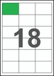 64,5×45,6мм Самоклеящаяся бумага А4, 18 Этикеток на листе, Упаковка 100 листов - изображение 1