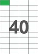 52,5×29,7мм Самоклеящаяся бумага А4, 40 Этикеток на листе, Упаковка 100 листов - изображение 1