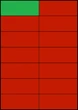105×42,4мм КРАСНАЯ Самоклеящаяся бумага А4, 14 Этикеток на листе, Упаковка 100 листов - изображение 2