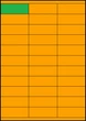 70×25,4мм ОРАНЖЕВАЯ Самоклеящаяся бумага А4, 33 Этикетки на листе, Упаковка 100 листов - изображение 2
