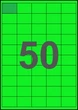 40×28мм ЗЕЛЕНАЯ Самоклеящаяся бумага А4, 50 Этикеток на листе, Упаковка 100 листов - изображение 1