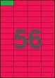 52,5×21,2мм МАЛИНОВАЯ Самоклеящаяся бумага А4, 56 Этикеток на листе, Упаковка 100 листов - изображение 1
