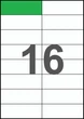 105×37мм Самоклеящаяся бумага А4, 16 Этикеток на листе, Упаковка 100 листов - изображение 1