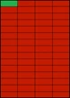 52,5×19,8мм КРАСНАЯ Самоклеящаяся бумага А4, 60 Этикеток на листе, Упаковка 100 листов - изображение 2