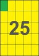 42×59,4мм ЖЕЛТАЯ Самоклеящаяся бумага А4, 25 Этикеток на листе, Упаковка 100 листов - изображение 1