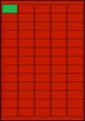 38×21,2мм КРАСНАЯ Самоклеящаяся бумага А4, 65 Этикеток на листе, Упаковка 100 листов - изображение 2