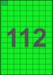 25×21,2мм ЗЕЛЕНАЯ Самоклеящаяся бумага А4, 112 Этикеток на листе, Упаковка 100 листов - изображение 1