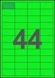 48,5×25,44мм ЗЕЛЕНАЯ Самоклеящаяся бумага А4, 44 Этикетки на листе, Упаковка 100 листов - изображение 1