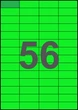 52,5×21,2мм ЗЕЛЕНАЯ Самоклеящаяся бумага А4, 56 Этикеток на листе, Упаковка 100 листов - изображение 1