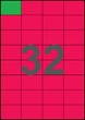 52,5×37,12мм МАЛИНОВАЯ Самоклеящаяся бумага А4, 32 Этикетки на листе, Упаковка 100 листов - изображение 1
