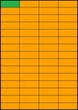 52,5×19,8мм ОРАНЖЕВАЯ Самоклеящаяся бумага А4, 60 Этикеток на листе, Упаковка 100 листов - изображение 2