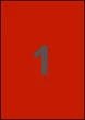 210×297мм КРАСНАЯ Самоклеящаяся бумага А4, 1 Этикетка на листе, Упаковка 100 листов - изображение 1