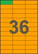 70×24,75мм ОРАНЖЕВАЯ Самоклеящаяся бумага А4, 36 Этикеток на листе, Упаковка 100 листов - изображение 1
