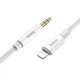 Кабель перехідник Lightning на 3,5 mini Mini-Jack (AUX) HOCO Digital Audio Conversion Cable (1м, ЦАП). White - зображення 5