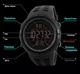 Спортивний годинник чоловічий SKMEI вологозахист 5атм 1251 Black/Black - зображення 8