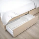 Ліжко з 2 ящиками IKEA MALM 120х200 см шпон біленого дуба (591.398.25) - изображение 5