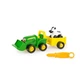 Игровой набор-конструктор John Deere Kids Трактор с ковшом и прицепом (47209) - изображение 1