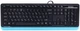 Клавіатура дротова A4Tech Fstyler FKS10 Blue - зображення 1