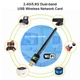 Адаптер Wi-Fi/Bluetooth для ПК та ноутбука U&P WB702 двохдіапазонний 2.4/5 ГГц 600 Мбіт/с USB Plug&Play Black - зображення 6