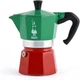 Гейзерная кофеварка Bialetti Moka Express Italia Tricolore (3 чашки - 170 мл) - изображение 1