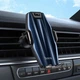 Автодержатель Hoco S45 15W с функцией беспроводной зарядки + автоматический зажим (быстрая зарядка, зажим + на присоске) - Черный - изображение 1