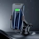 Автодержатель Hoco S45 15W с функцией беспроводной зарядки + автоматический зажим (быстрая зарядка, зажим + на присоске) - Черный - изображение 6
