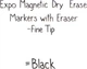 Набор маркеров для досок сухого стирания с магнитом EXPO Magnetic Dry Erase Markers Чорний 4 шт. (1944745) - изображение 4