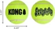 Іграшка KONG AirDog SqueakAir Ball повітряний тенісний м'яч для собак для собак середніх і великих порід, L 2 шт (35585775555) - зображення 3
