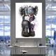 Картина Холстович KAWS №3 75x100 см. Картина для офиса, гостиной, спальни, интерьера - изображение 1