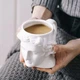 Кружка Olens "Greeсe" 400 мл белая керамика в форме лица - изображение 1