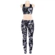 Комплект для фитнеса Enjoyfit Black, женский костюм для спорта, леггинсы+топ, М (18082242012) - изображение 1