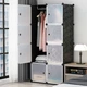 Пластикова складана шафа Storage Cube Cabinet «МР 28-51» чорний - зображення 3