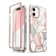 Противоударный чехол с защитой экрана i-Blason Cosmo Classic для Iphone 12 Mini (5.4") Marble - изображение 1