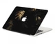 Вінілові захисні наклейки MacBook Pro 16 M1 2021 Листя на чорному фоні - зображення 2
