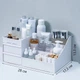 Органайзер/подставка для косметики настольный с выдвижными ящиками Cosmetics Organizer белый (СО-28986) - изображение 2
