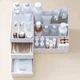 Органайзер/подставка для косметики настольный с выдвижными ящиками Cosmetics Organizer белый (СО-28986) - изображение 8