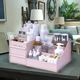 Органайзер/подставка для косметики настольный с выдвижными ящиками Cosmetics Organizer розовый (СО-28997) - изображение 8