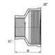 Муфта перехідна латунна Thermo Alliance Forte 2" × 1" ВВ, нікельована, посилена, PN40 - зображення 2