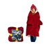 Плед толстовка с капюшоном и рукавами Huggle Hoodie оверсайз Бордовый One Size - изображение 3