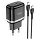 Сетевое зарядное устройство HOCO N24 Type-C, 20W, 3A, QC/PD адаптер с Type-C кабелем и быстрой зарядкой black - изображение 5