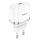 Сетевое зарядное устройство HOCO N24 Type-C, 20W, 3A, QC/PD адаптер с быстрой зарядкой white - изображение 2