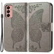 Чехол-книжка с рисунком UniCase Butterfly Pattern для Samsung Galaxy M13 (M135) - Grey - изображение 1