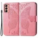 Чехол UniCase Butterfly Pattern для Samsung Galaxy M13 (M135) - Pink - изображение 1