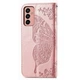 Чехол-книжка с рисунком UniCase Butterfly Pattern для Samsung Galaxy M13 (M135) - Rose Gold - изображение 5