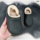 Галоші без задника сабо дитячі Dago Style хакі на хутрі 29/30 р (18,5 см) 1795 - зображення 5
