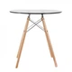 Стол обеденный в гостиную, кухню Имз Eames Group SDM Прозрачный/Бук натуральный (закаленное стекло/дерево) - изображение 2