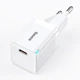 Мережевий зарядний пристрій Baseus 30W 1Type-C GaN3 Fast Charger PD3.0 3A White (CCGN010102) - зображення 1