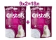 Набор 2х9 л Наполнитель силикагелевый для кошачьего туалета Cristals Fresh лаванда 9 л - 2 шт. - изображение 1