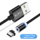 Магнітний кабель для зарядки RAXFLY LED Magnetic RAX118554 Type-C black - изображение 1